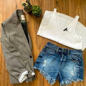 Grey tweed blazer